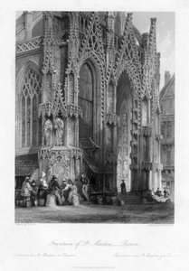 Der Brunnen von St. Maclou, Rouen, Frankreich, 19. Jahrhundert
