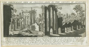 Croxden Abbey: Gravur von Samuel Buck