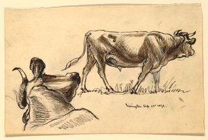 Zeichnung, Skizzen. Rinder, Irvington, September 1876