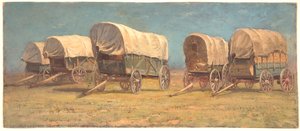 Studie von bedeckten Wagen