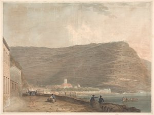 Englische Küstensiedlung umgeben von Bergen von Samuel Davis