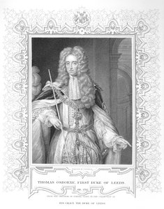 Porträt von Thomas Osborne, Gravur von Samuel Freeman