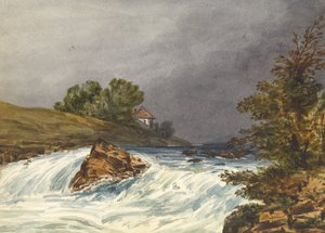 Flussszene mit Haus