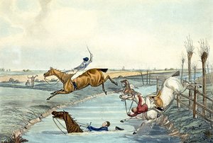 Zweite Meile, aus Steeplechasing von Samuel Henry (after) Alken