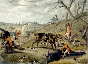 Die große Leicestershire Fuchsjagd, Platte 4, graviert von Charles Hunt von Samuel Henry (after) Alken