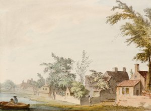 Ein Dorf am See von Samuel Hieronymous Grimm