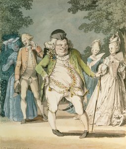Der Macaroni, 1774 von Samuel Hieronymous Grimm