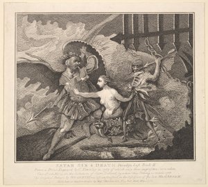 Satan, Sünde und Tod, Paradise Lost, Buch II, 1. Mai 1788 von Samuel Ireland