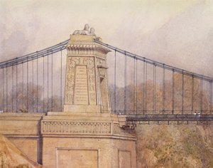 Detail des genehmigten Entwurfs für die Clifton-Hängebrücke