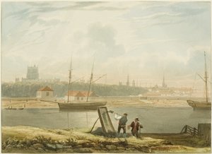 Blick über den Floating Harbour, ca. 1825