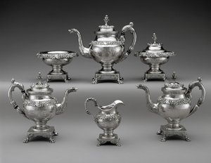 Tee- und Kaffeeservice, ca. 1824-1829 von Samuel Kirk