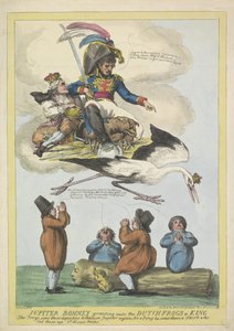 Napoleon schickt Louis Napoleon als König in Form eines Storches nach Holland, 1806 von Samuel Knight