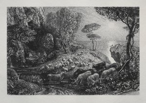 Moeris und Galatea, 1883 von Samuel Palmer