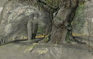 Eiche und Buche, Lullingstone Park von Samuel Palmer
