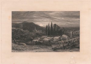 Der aufgehende Mond von Samuel Palmer
