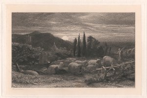 Der aufgehende Mond von Samuel Palmer
