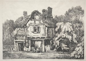 Eine Reihe alter Gebäude und ländlicher Hütten im Norden Englands: In der Nähe von Ashbourn