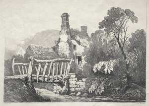 Eine Reihe alter Gebäude und ländlicher Hütten im Norden Englands: In der Nähe von Byland