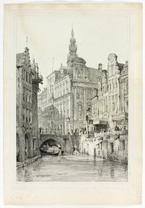 Hotel de Ville, Utrecht, aus Faksimiles von Skizzen aus Flandern und Deutschland von Samuel Prout