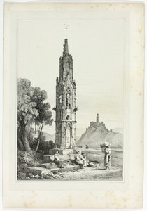In der Nähe von Godesberg, aus Faksimiles von Skizzen in Flandern und Deutschland von Samuel Prout