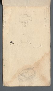 Skizzenbuch: Studie eines Kreuzes und Ruderbootes auf der Rückseite, 1814 von Samuel Prout