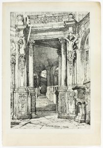 Zwingerpalast, Dresden, aus Faksimiles von Skizzen in Flandern und Deutschland von Samuel Prout