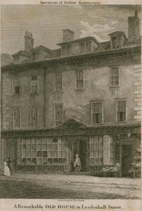 Residenz in der Leadenhall Street, London, von Nicholas Bentley, auch bekannt als Dirty Dick von Samuel Rawle