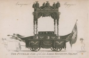 Der Leichenwagen des verstorbenen Lord Viscount Nelson