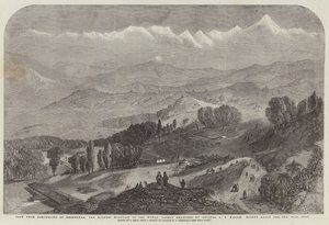 Blick von Darjeeling auf Deodhunga, den höchsten Berg der Welt, kürzlich gemessen von Colonel A S Waugh, Höhe über dem Meeresspiegel, 29002 Fuß von Samuel Read