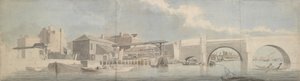Westminster Bridge, die Surrey-Seite von Samuel Scott