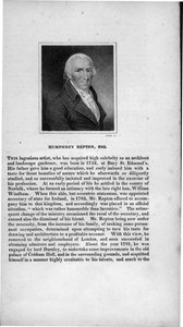 Humphry Repton (1752-1818), graviert von Cooke, aus 