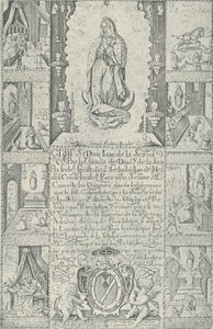Ablass für die Spende von Almosen zum Bau einer Kirche, 1608 Faksimile 1930-40 von Samuel Stradanus