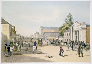 Hindley Street von der Ecke der King William Street, Adelaide von Samuel Thomas Gill