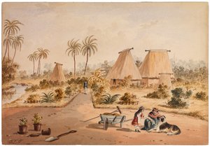 Das Gehöft, Savu Bay, Fidschi, 1870