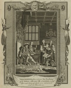 Lord Cromwell überreicht König Heinrich VIII. in London im Jahr 1538 eine neue Bibelübersetzung