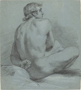 Sitzender männlicher Akt von Samuel Woodforde
