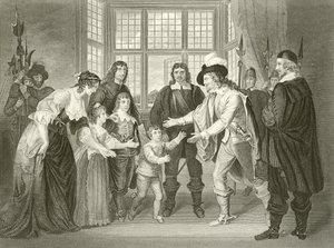 Das Interview von Charles I. mit seinen Kindern von Samuel Woodforde