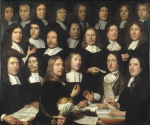 Gruppenporträt der Münzmeister von Dordrecht von Samuel van Hoogstraten