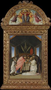 Die letzte Kommunion des Heiligen Hieronymus, ca. 1490 (Tempera und Gold auf Holz) von Sandro Botticelli