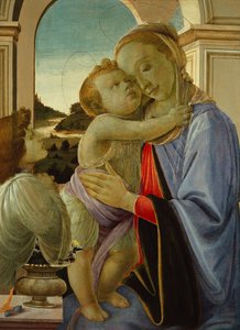 Madonna und Kind mit anbetendem Engel, ca. 1468 von Sandro (1444/5 1510) Botticelli