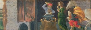 Das Wunder des Heiligen Eligius, Predellatafel vom Altarbild des Heiligen Markus, um 1488-90 von Sandro Botticelli