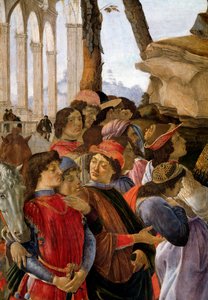 Die Anbetung der Könige (Detail) von Sandro Botticelli