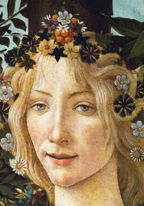 Das Gesicht der Flora, Detail der Allegorie des Frühlings, ca. 1477-1482 von Sandro Botticelli