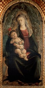 Jungfrau und Kind in Herrlichkeit umgeben von Seraphim-Engeln von Sandro Botticelli
