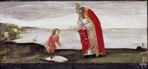 Vision des heiligen Augustinus (Detail) von Sandro Botticelli