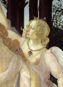 Detail einer der drei Grazien aus der Primavera von Sandro Botticelli