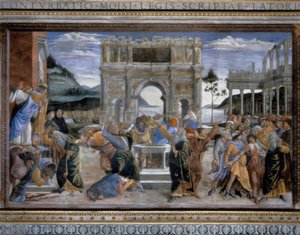 Die Bestrafung der Rotte Korah von Sandro Botticelli