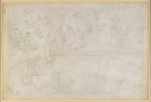 Die Göttliche Komödie, Inferno XVII. Vergil und Dante im siebten Kreis der Hölle, 3. Streifen: Gewalttäter gegen die göttliche Ordnung in der Flammenwüste, Bestrafung der Wucherer; Abschwung in die Tiefe auf dem Rücken Geryons