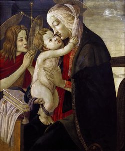 Madonna und Kind mit dem kleinen Johannes, ca. 1485-1490 von Sandro Botticelli
