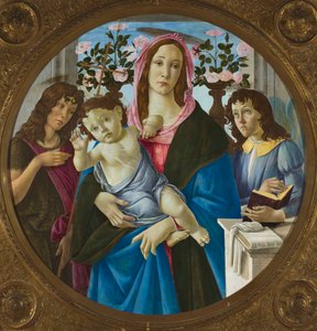 Madonna mit Kind, Johannes dem Täufer und Engel von Sandro Botticelli
